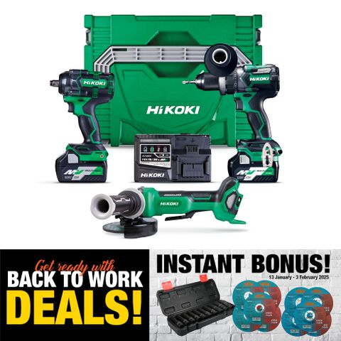 HiKOKI Multivolt Cordless Combo 3pc 18v/36v Kit