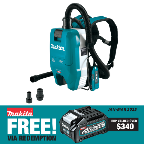 Makita XGT Cordless Backpack Vacuum Cleaner AWS 40v - Bare Tool