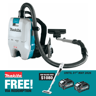 Makita XGT Cordless Backpack Vacuum Cleaner 32mm 40v - Bare Tool