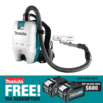 Makita XGT Cordless Backpack Vacuum Cleaner 28mm 40v - Bare Tool