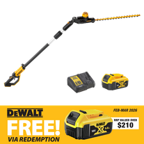 DEWALT Cordless Pole Hedge Trimmer 18V 5Ah