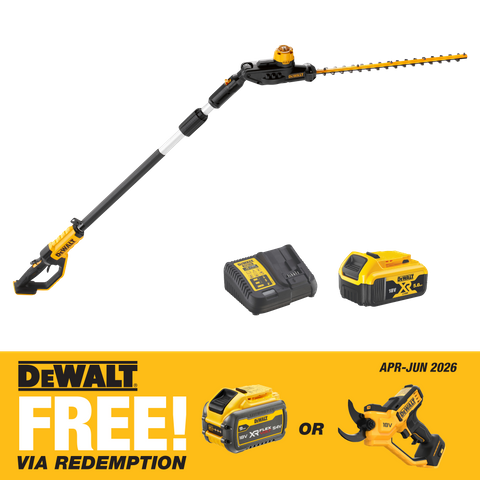 DEWALT Cordless Pole Hedge Trimmer 18V 5Ah