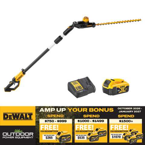 DEWALT Cordless Pole Hedge Trimmer 18V 5Ah