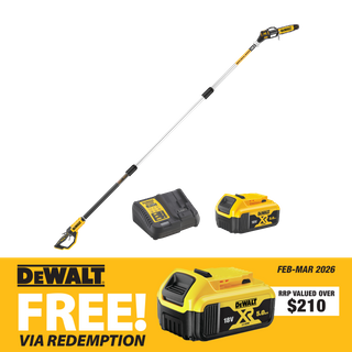 DEWALT Cordless Pole Saw Brushless 18V 5Ah