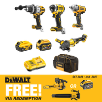 DEWALT Cordless Combo Kit Brushless 4pc 18V/54V 5Ah/6Ah