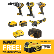 DeWalt Cordless Combo Kit Brushless 4pc 18V/54V 5Ah/6Ah