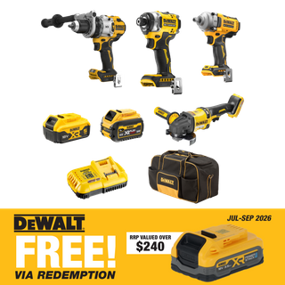 DEWALT Cordless Combo Kit Brushless 4pc 18V/54V 5Ah/6Ah
