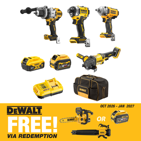 DEWALT Cordless Combo Kit Brushless 4pc 18V/54V 5Ah/6Ah