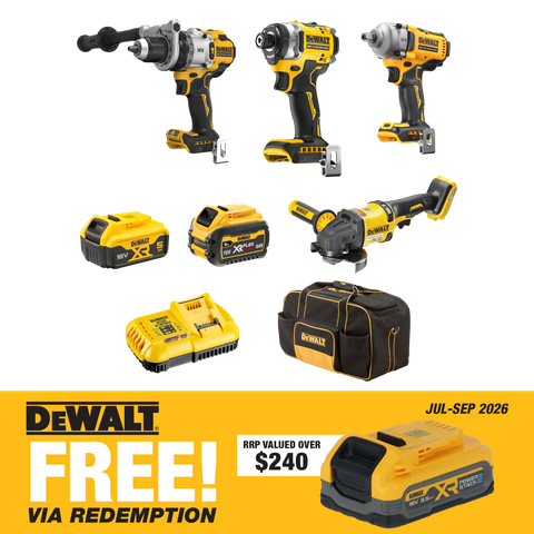 DEWALT Cordless Combo Kit Brushless 4pc 18V/54V 5Ah/6Ah