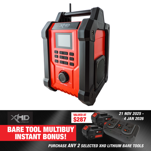 XHD Lithium Cordless Jobsite Bluetooth Radio 18V - Bare Tool