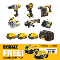 DeWalt Cordless Combo Kit Brushless 5pc 18V 5Ah