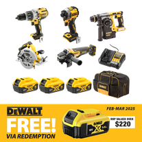 DeWalt Cordless Combo Kit Brushless 5pc 18V 5Ah