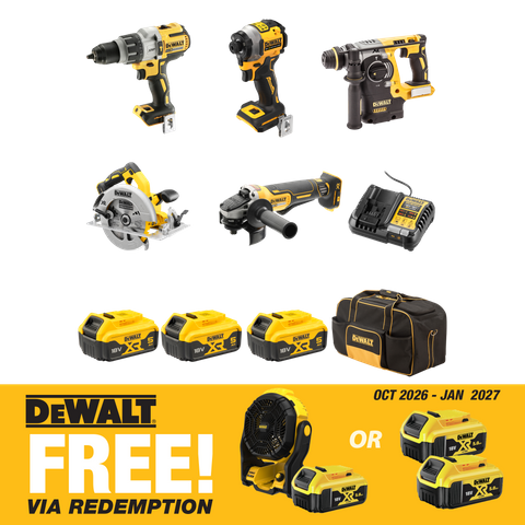DEWALT Cordless Combo Kit Brushless 5pc 18V 5Ah