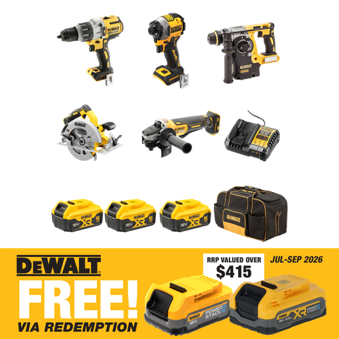 DEWALT Cordless Combo Kit Brushless 5pc 18V 5Ah