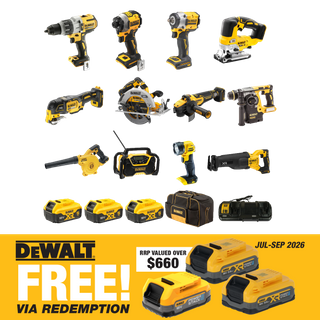 DEWALT Cordless Combo Kit Brushless 12pc 18V 5Ah