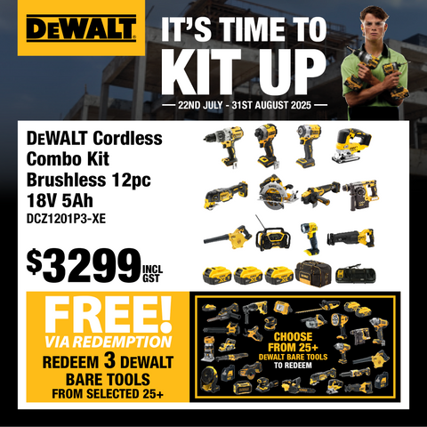 DeWalt Cordless Combo Kit Brushless 12pc 18V 5Ah
