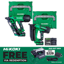 HiKOKI Cordless Framing Nailer & Angle Brad Nailer 18V 5Ah