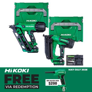 HiKOKI Cordless Framing Nailer & Angle Brad Nailer 18V 5Ah