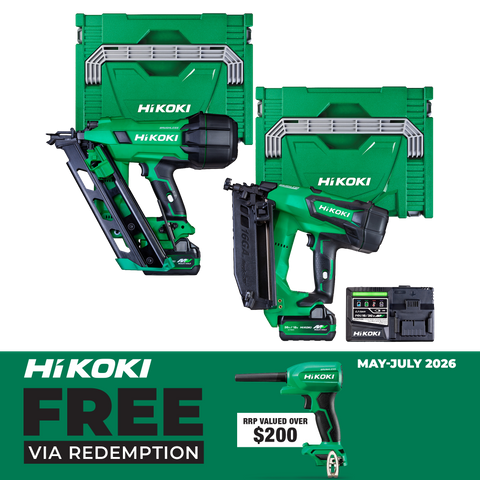 HiKOKI Cordless Framing Nailer & Angle Brad Nailer 18V 5Ah