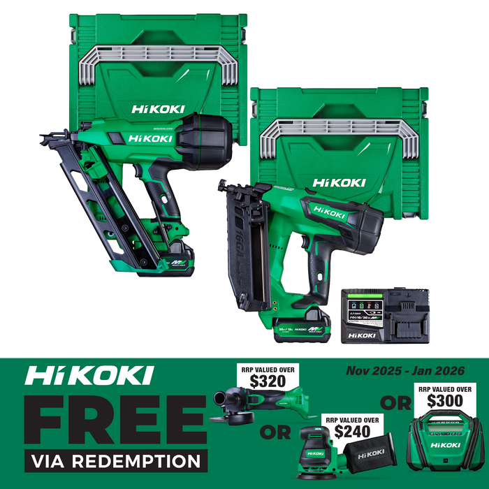 Hikoki 18v Hikoki 16ga Nailer HiKOKI NT1865DBSL(H4Z) 18V 65mm 16