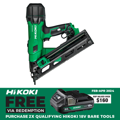 HiKOKI Cordless Finishing Nailer 15G Gasless Brushless 18v - Bare Tool