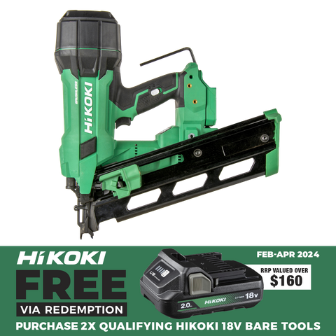 HiKOKI Cordless Framing Nailer Round Head Gasless 90mm 18V - Bare Tool