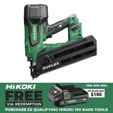 HiKOKI Cordless Formwork Nailer Duplex Gasless 18V - Bare Tool