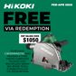 HiKOKI Cordless Slide Compound Mitre Saw 305mm 36v (PWR) 4Ah