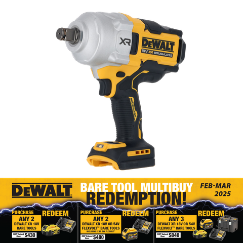 DeWalt Cordless Impact Wrench Brushless High Torque 3/4in 18V - Bare Tool