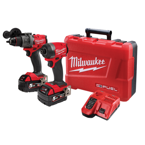 Milwaukee M18 FUEL Cordless Hammer Drill & Impact Driver Brushless 18V 5Ah