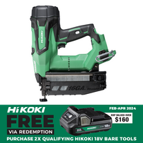 HiKOKI Cordless Brad Nailer Gasless/Brushless 16GA 18v - Bare Tool