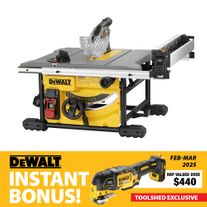 DeWalt Table Saw Light Duty 210mm 1850W with BONUS 18V Cordless Multi Tool