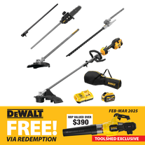 DeWalt Cordless Split Boom Outdoor Multi Tool Kit 54V 9Ah