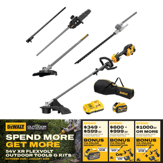 DeWalt Cordless Split Boom Outdoor Multi Tool Kit 54V 9Ah