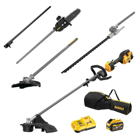 DeWalt Cordless Split Boom Outdoor Multi Tool Kit 54V 9Ah