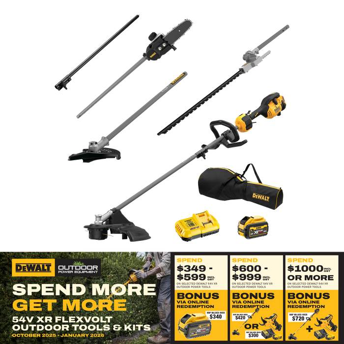 Buy DeWalt Cordless Split Boom Outdoor Multi Tool Kit 54V 9Ah