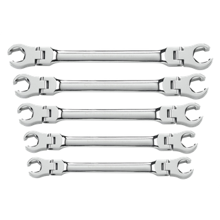 GEARWRENCH Flex Headed Double Flare Nut Wrech Metric 5pc Set