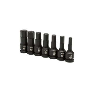 GEARWRENCH Impact Hex Socket Set SAE 1/2in Dr 7Pc