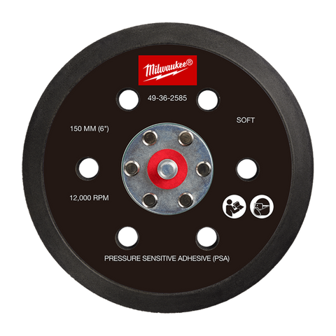 Milwaukee Backing Pad for Sander Pressure Sensitive Adhesive Soft 150mm