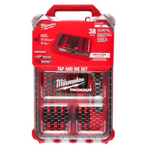 Milwaukee Tap and Die Set SAE HCS 38pc