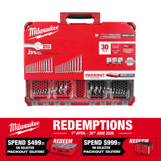 Milwaukee PACKOUT Spanner Combination Set 30pc Metric & SAE
