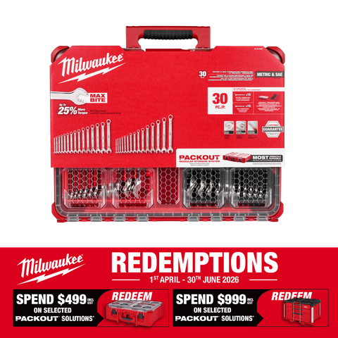 Milwaukee PACKOUT Spanner Combination Set 30pc Metric & SAE