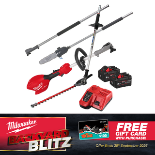 Milwaukee M18 FUEL Outdoor Power Head Gen2 3pc Kit 18V 8Ah