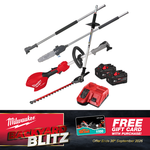 Milwaukee M18 FUEL Outdoor Power Head Gen2 3pc Kit 18V 8Ah