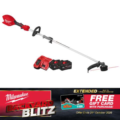 Milwaukee M18 FUEL QUIK-LOK Outdoor Power Head Line Trimmer Kit 18V 8Ah