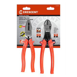 Crescent Diagonal & Universal  Plier 2pc Set 200mm 1000V