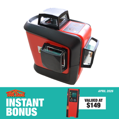 ToolShed Laser Level 3x 360deg Green with Laser Detector