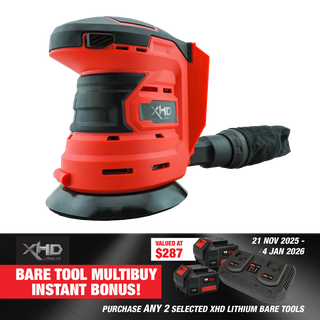 XHD Lithium Cordless Orbital Sander 125mm 18V - Bare Tool