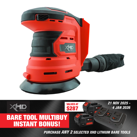 XHD Lithium Cordless Orbital Sander 125mm 18V - Bare Tool