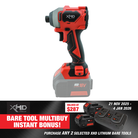 XHD Lithium Cordless Heavy Duty Impact Driver Brushless 220Nm 18V - Bare Tool